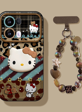 适用OPPOReno14pro手机壳13新款HelloKitty链条12/11豹纹凯蒂猫10/9Pro+卡通8/7可爱6/5秋冬爆火软硅胶保护套