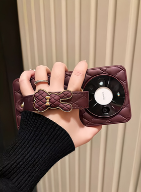 适用华为mate60pro新款手机壳菱格小香风mate70兔子腕带mt50pro高级感小众女款40ins风30e秋冬高档pro+保护套