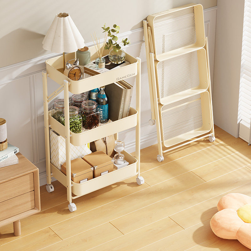 【达人专属】格美居小推车置物架客厅零食收纳架,收纳整理,整理架/置物架/收纳架,淘宝优惠券,粉丝福利购,淘宝优惠卷