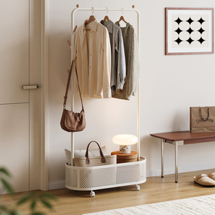 格美居卧室落地挂衣架家用衣帽架室内立式 挂衣杆不占空间晾衣架