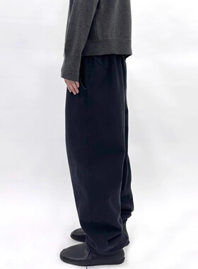 Vujade 010 drop2 秋冬休闲宽松黑色卫裤 kenijima同款做旧弯刀潮