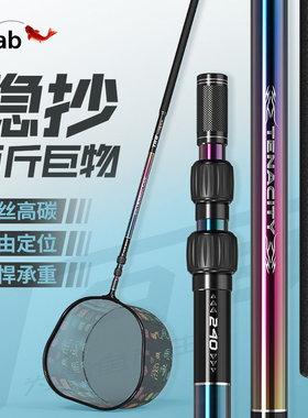 武汉天邓刚碳素抄网竿抄网全套抄