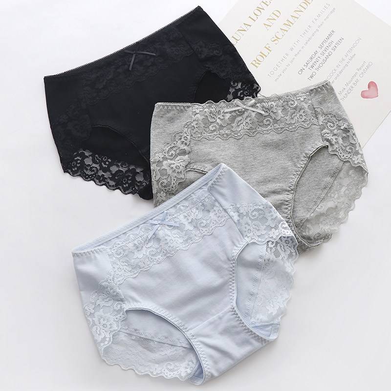 中腰内裤女纯棉底裆简约少女生透气蕾丝无痕包臀大码女士三角短裤,女士内衣/男士内衣/家居服,女三角裤,淘宝优惠券,粉丝福利购,淘宝优惠卷