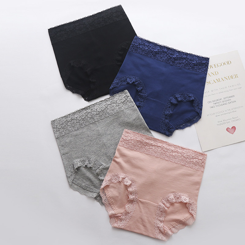 高腰内裤女纯棉舒服简约少女全棉裆蕾丝无痕包臀收腹女士三角短裤,女士内衣/男士内衣/家居服,女三角裤,淘宝优惠券,粉丝福利购,淘宝优惠卷