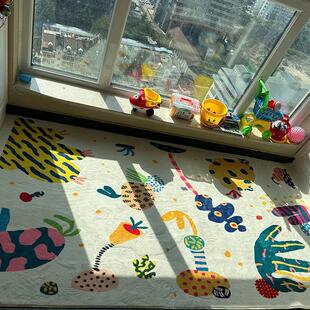 quot小熊乐园仿羊绒卡通可爱儿童房卧室床边毯客厅地毯防水防污