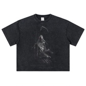 NOTSEXX t恤男boxy 短袖 审判之镰 炒色做旧白墨直喷260g复古美式