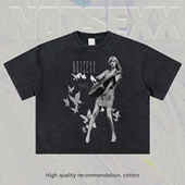 Notsexx「蝶.泰勒」直喷260g重磅美式 boxy短宽长袖 t恤cleanfit