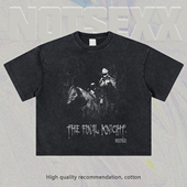 中世纪骑士 t恤男 短袖 vintage做旧数码 直喷260g复古美式