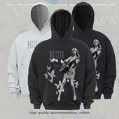 NOTSEXX「蝶.泰勒」420g重磅毛圈棉美式 boxy短宽宽松连帽卫衣帽衫