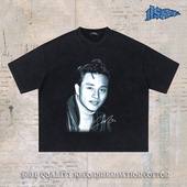 t恤男国潮 直喷重磅短宽boxy短袖 怀念哥哥 人像进口数码