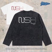 NSX解构字母 进口数码 直喷重磅纯棉短宽boxy短袖 notsexx 长袖 t恤