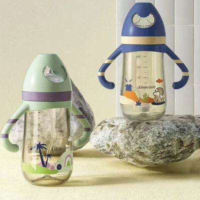 成长树PPSU学饮吸管杯300ml奶瓶爱婴岛实体店同步销售