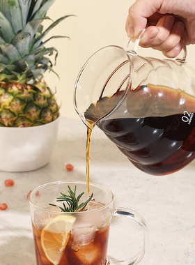 HARIO耐热玻璃手冲咖啡镀钛分享壶家用V60云朵壶滤纸滤杯套装XGS