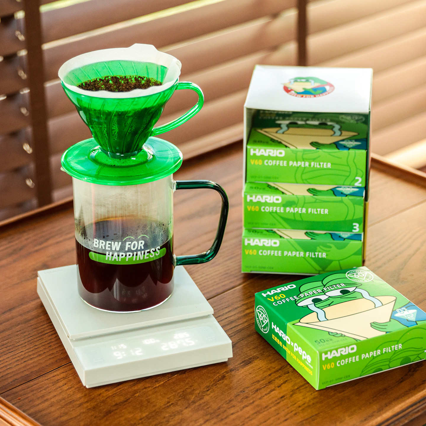 HARIO悲伤蛙联名滤纸滤杯套装