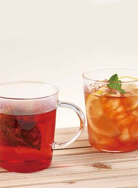 HARIO耐热玻璃花茶杯 果汁茶杯水杯咖啡杯家用 2件套SRM