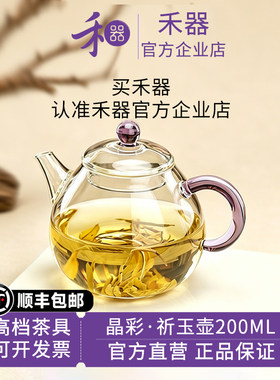 【禾器官方店】禾器泡茶壶家用祈玉壶耐高温玻璃泡花茶小茶壶茶具