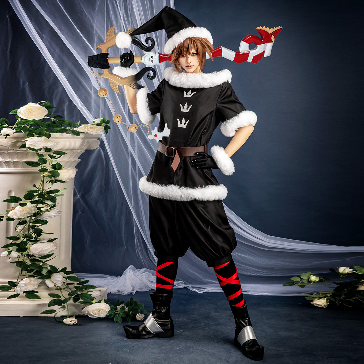 EZcosplay王国之心COS索拉cosplay服装男二次元游戏动漫表演C服