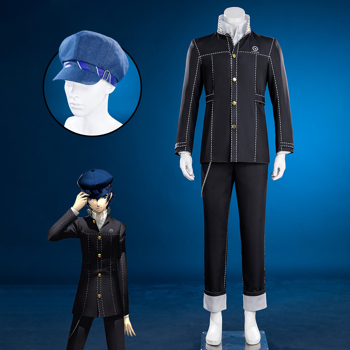 女神异闻录4白钟直斗COS服