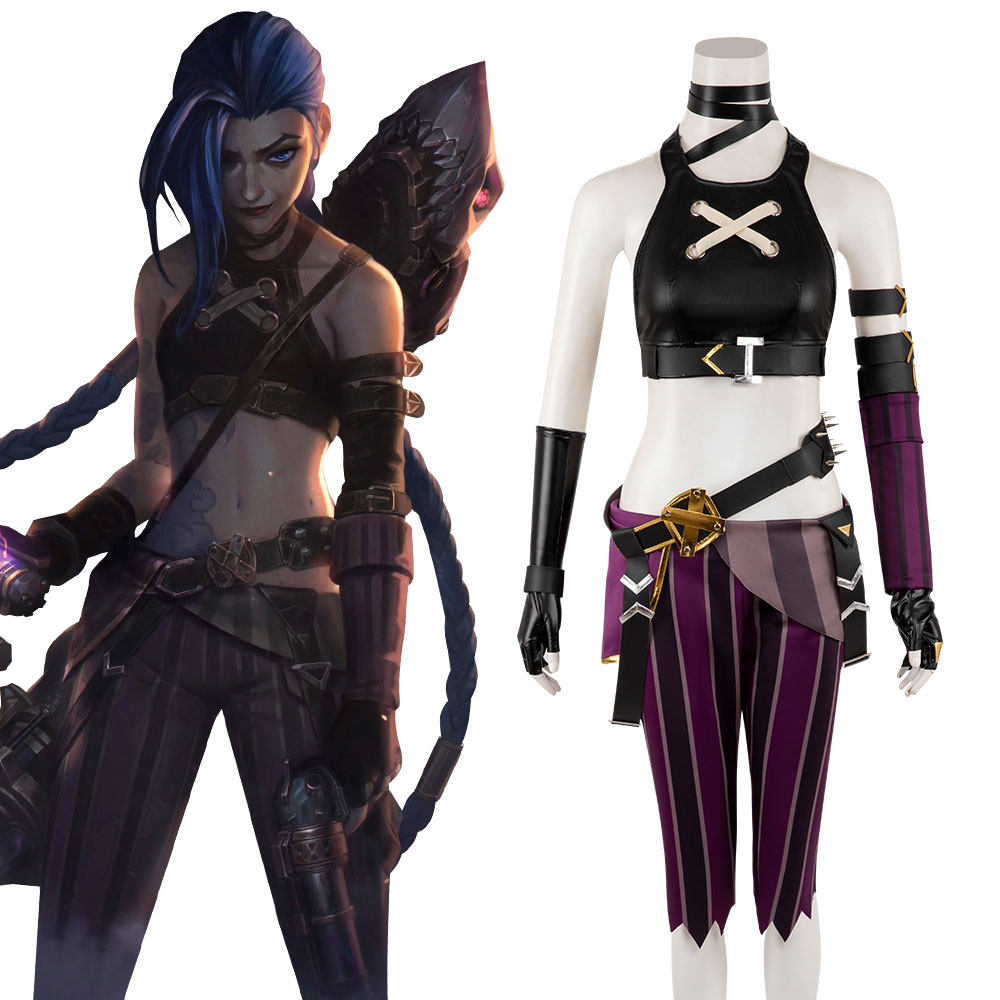 EZcosplay双城之战cos英雄联盟LOL金克斯丝万圣节cosplay服装