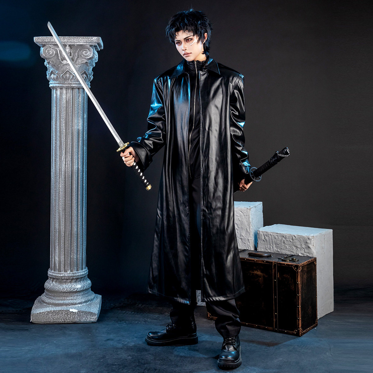EZcosplay神乐钵cosplay六平千矿cos服男二次元动漫表演服装定制