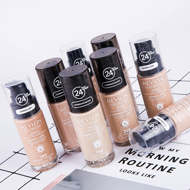 美国Revlon露华浓24小时不脱色粉底液 控油保湿遮瑕不易脱妆正品