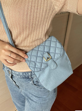 泰国naraya娜莱雅牛仔斜挎包夹层暗袋手机单肩包斜挎包NBDN-520