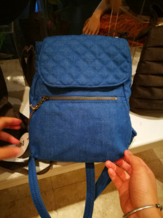 naraya泰国曼谷包纯色学院风可爱男女儿童牛仔布背包韩版 双肩包