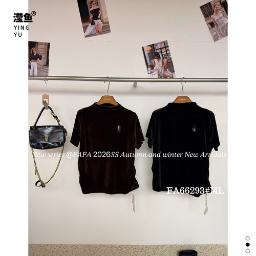 FAFAFA66293大码半高领短袖T恤