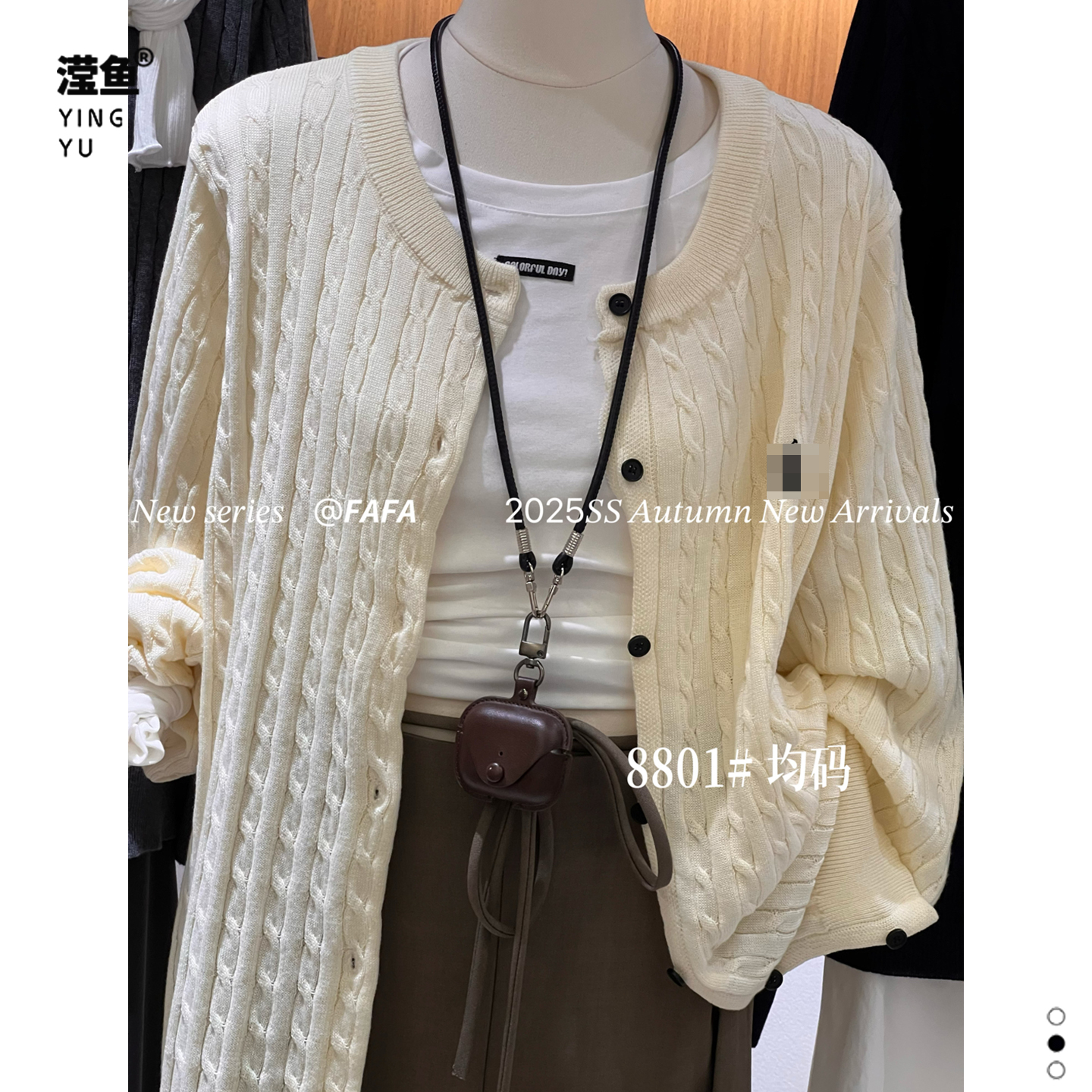 大码针织女长袖刺绣显瘦毛针织衫