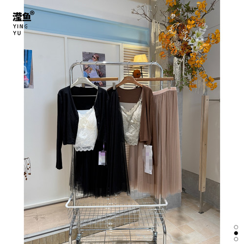 油菜FK61581大码半身裙三件套女