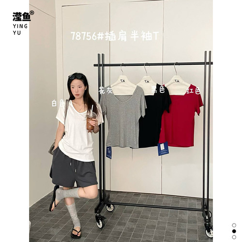 大778756大码韩版宽松短袖T恤女