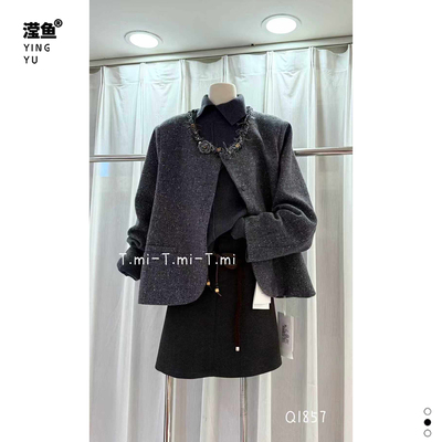 Tmiq1857大码秋季小香风外套