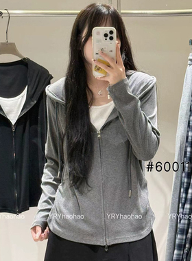 好好 60011大码修身连帽假两件卫衣长袖拉链开衫显瘦百搭运动上衣