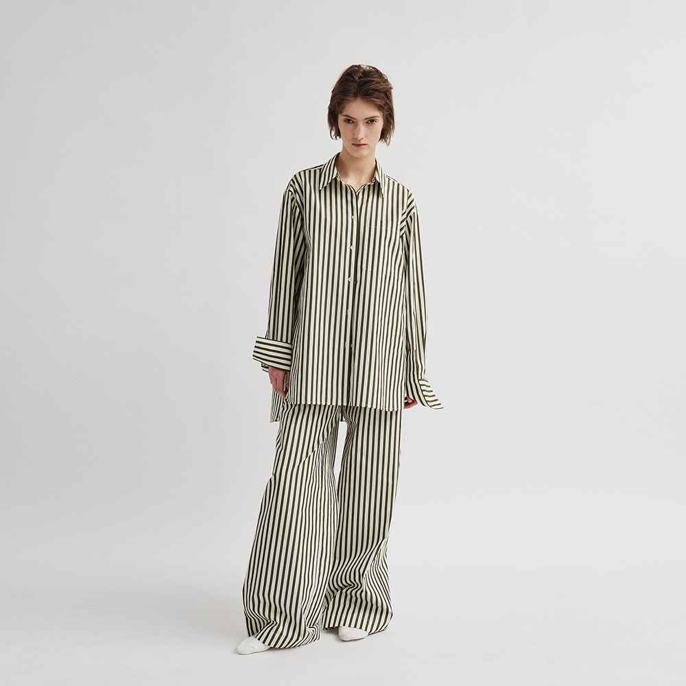 VERSELET短诗春季新款条纹衬衫