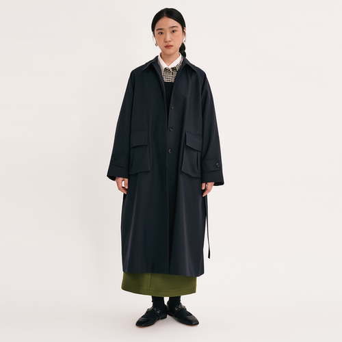 冬季新品精纺羊毛风衣外套