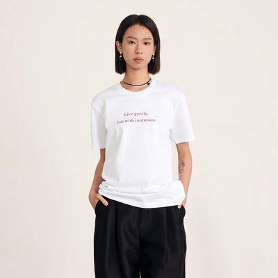 VERSELET短诗 2026夏季新品 Ines 匹马棉正肩T恤