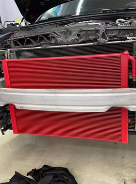 SNOWTECH加大中冷水箱适用奥迪EA837 3.0T机械增压S5 A6L A7 SQ5