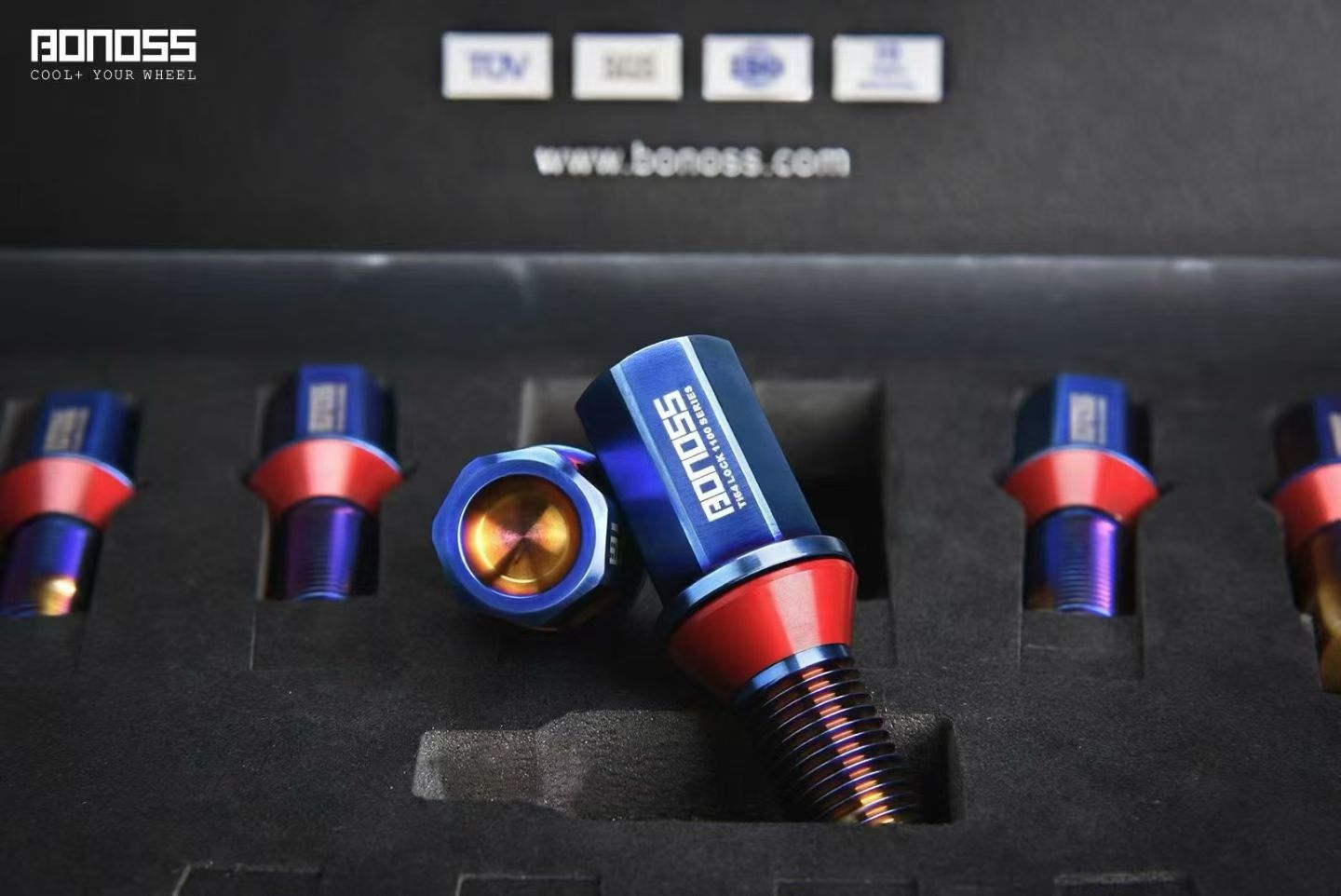 BONOSS/BLOX钛合金螺杆轮毂加长螺丝适配保时捷奔驰宝马奥迪极氪