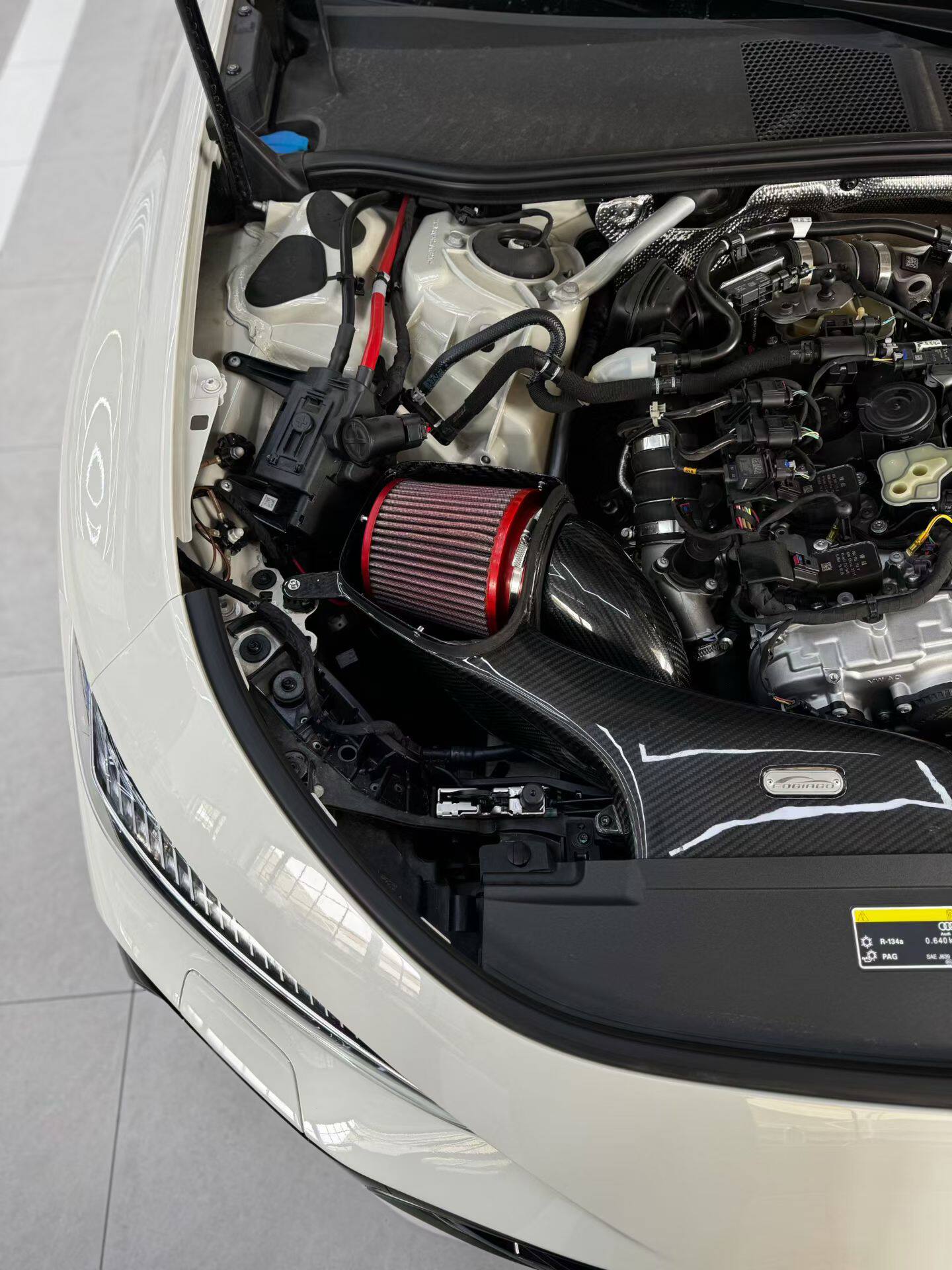 适配新款奥迪A5L B10 A6L C9改装进气冬菇头FOGIAGO风箱碳纤维