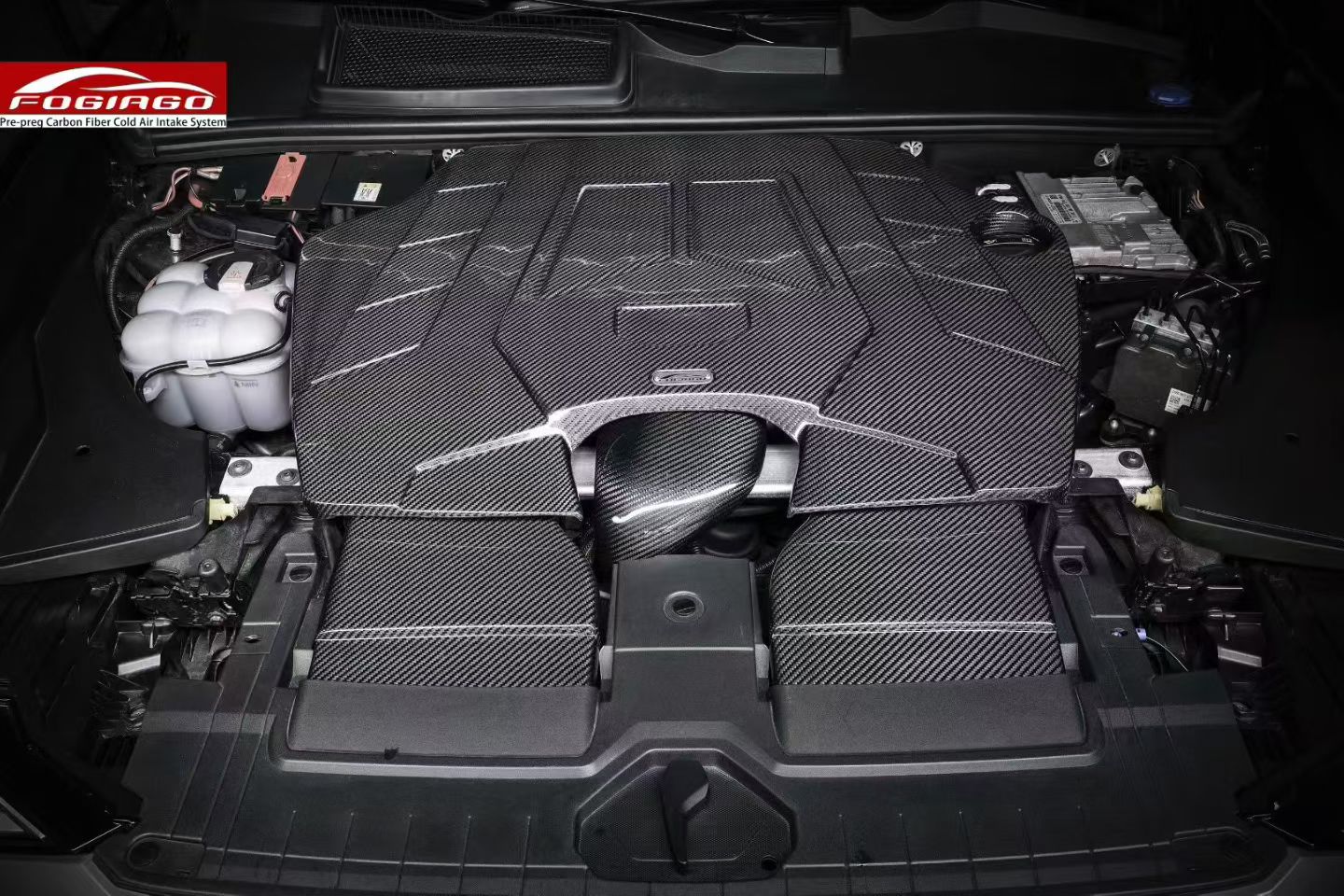 适配奥迪Q8 Q7卡宴途锐3.0T改装fogiago碳纤进气风箱