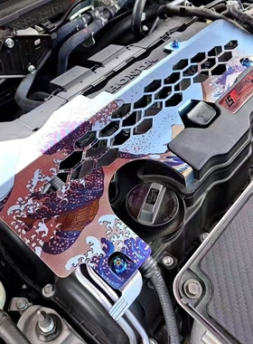 适配本田11代思域TYPE-R FL5FK8改装JDM钛合金发动机挡板引擎盖板