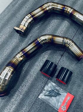 SnowTech钛合金加大涡轮管适用于宝马S55 M2C M3 M4 F80 双管