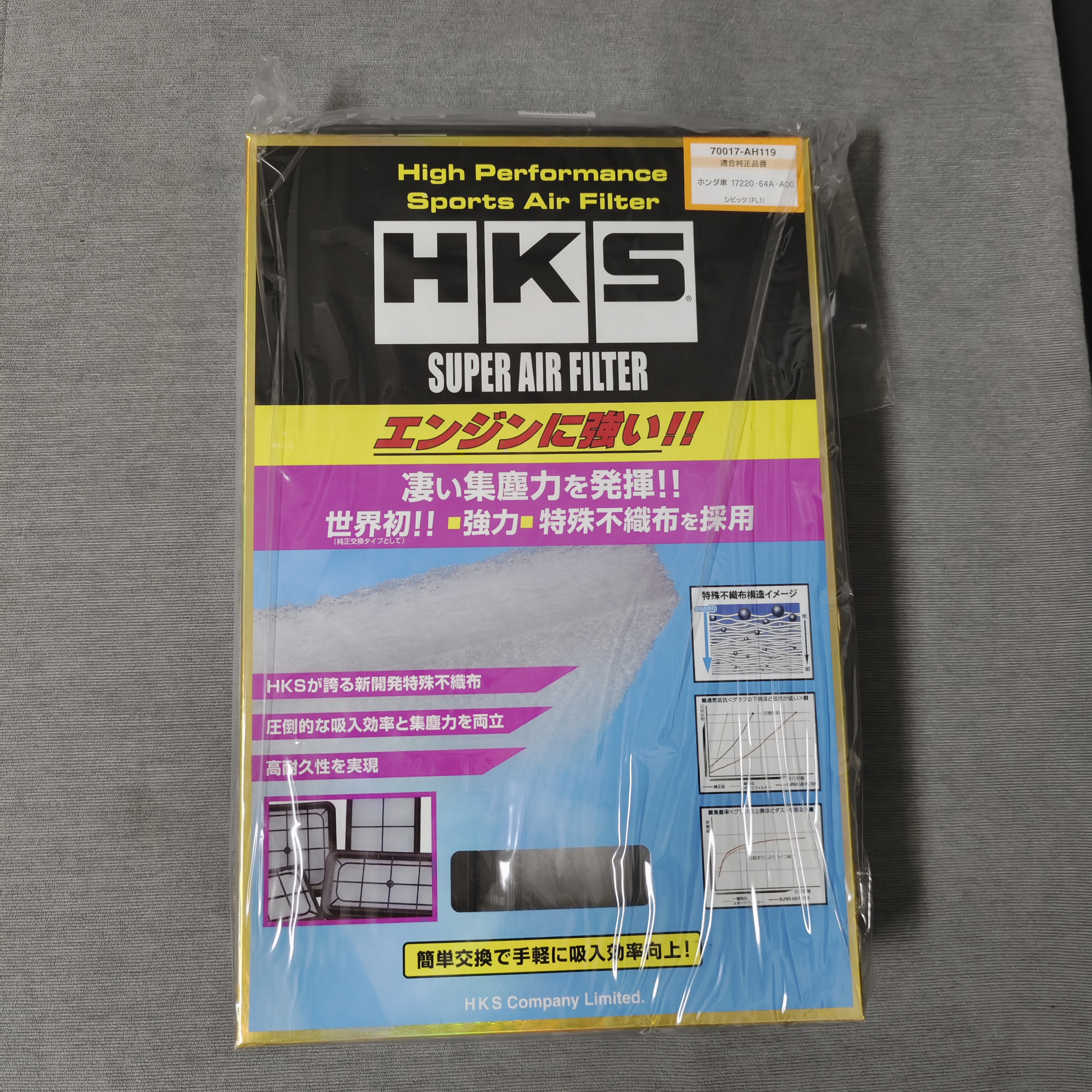 清仓日本HKS高流量进气风格适配本田型格11代思域1.5T改装