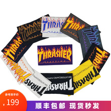 愚人潮社 Thrasher Flame美版日版紫色火焰短袖男情侣滑板潮牌T恤