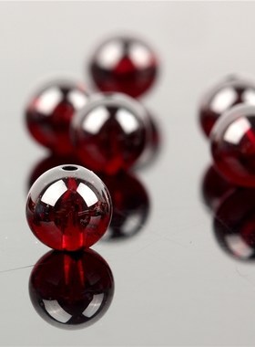 酒红石榴石水晶diy饰品
