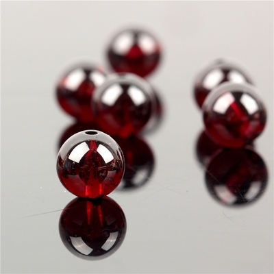 酒红石榴石水晶diy饰品
