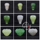 和田玉烟嘴三通白玉糖玉配饰顶珠腰珠佛头背云文玩配饰 天然新疆