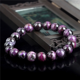 天然南非舒俱来手链 女款 苏纪石手串天然皇家紫舒俱来手链吊坠