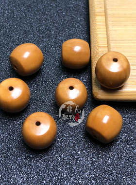 猴头光面老型单珠手串核桃雕刻光珠菩提DIY佛珠念珠手链文玩配饰
