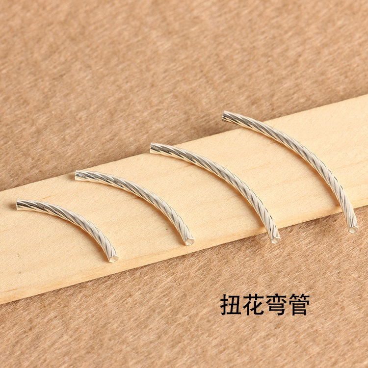 자동차 꽃 팔꿈치 태국 실버 팔꿈치 DIY 수제 페르시 팔찌 작은 튜브 액세서리 실버 장식 팔꿈치 꽃 트레이
